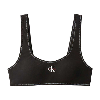 Black - Front - Calvin Klein Womens-Ladies Bralette Bikini Top