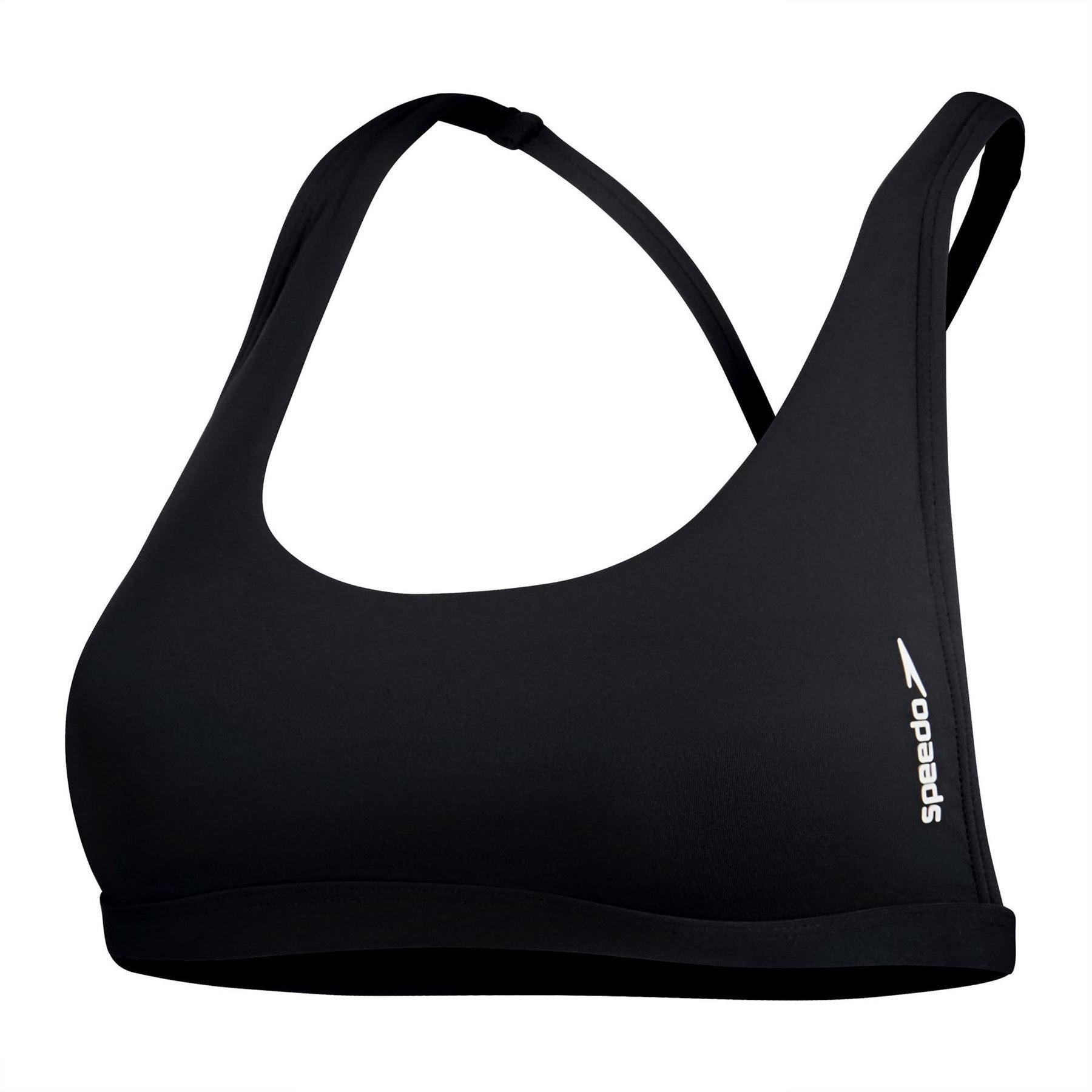Anthracite - Front - Speedo Womens-Ladies Scoop Neck Bikini Top
