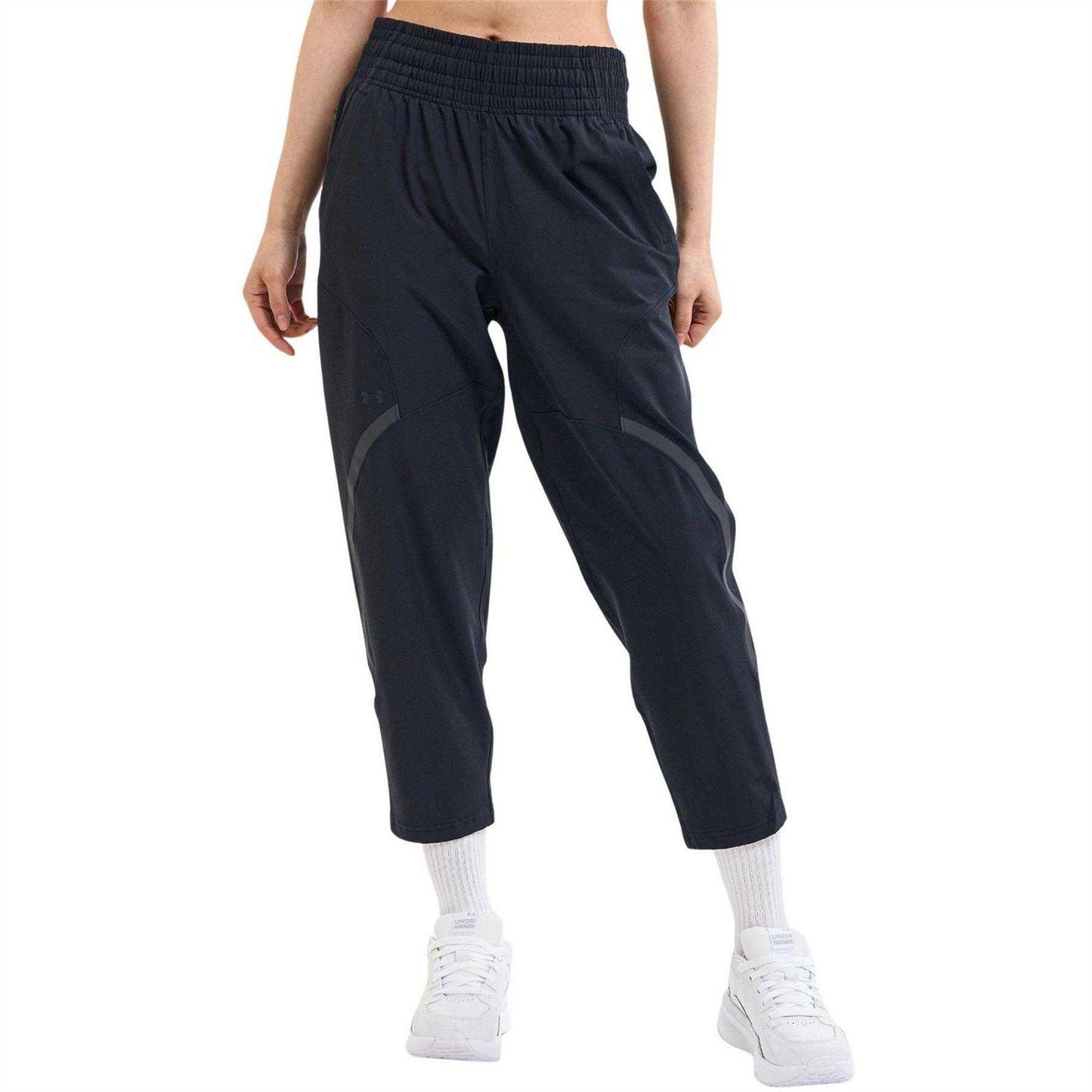 Black - Pack Shot - Under Armour Womens-Ladies Unstoppable Tracksuit Bottoms
