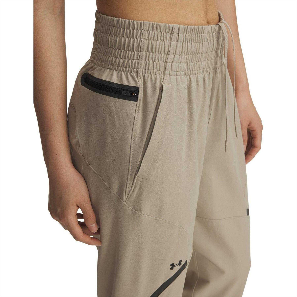 Brown - Side - Under Armour Womens-Ladies Unstoppable Tracksuit Bottoms