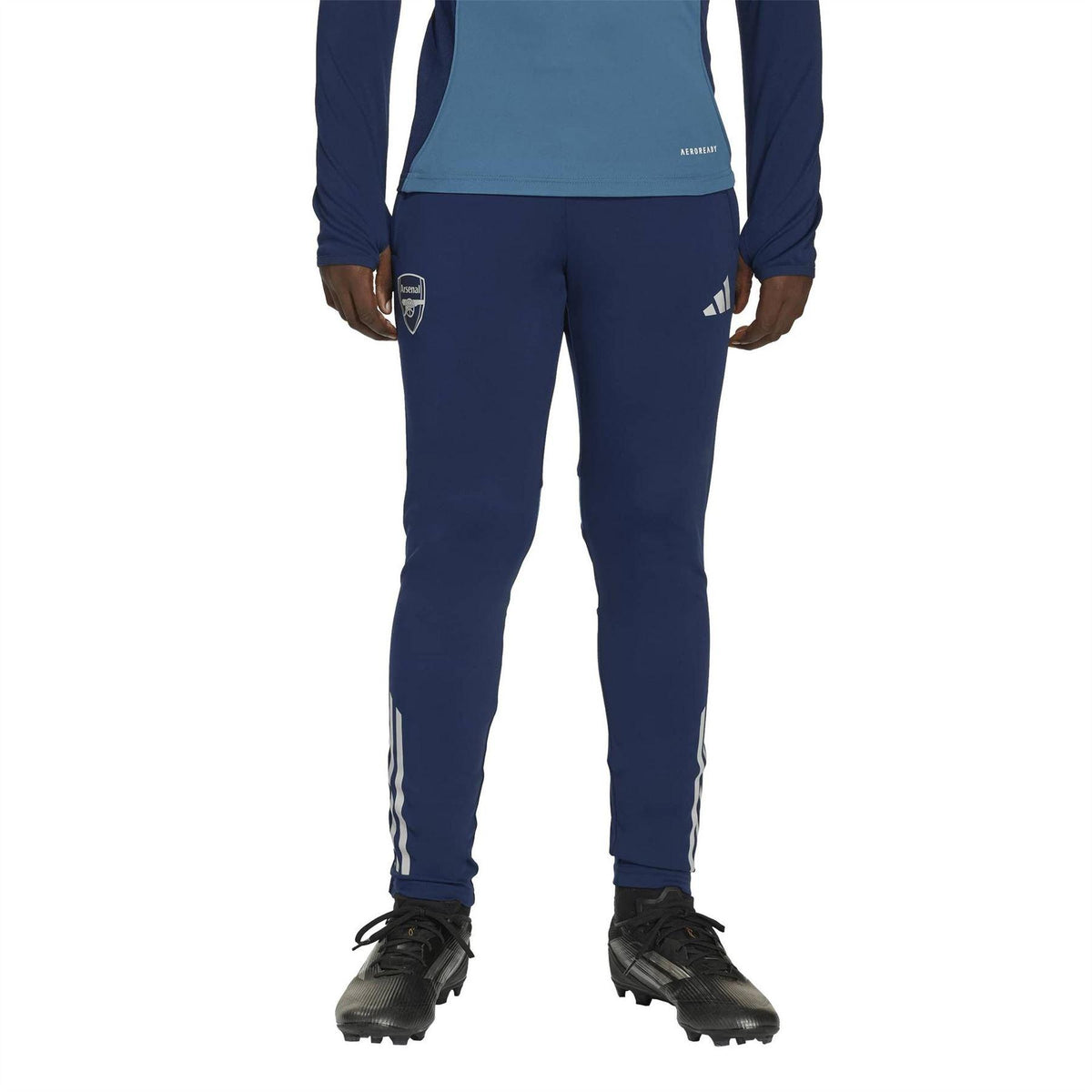Navy Blue - Side - Adidas Childrens-Kids Arsenal FC Tracksuit Bottoms
