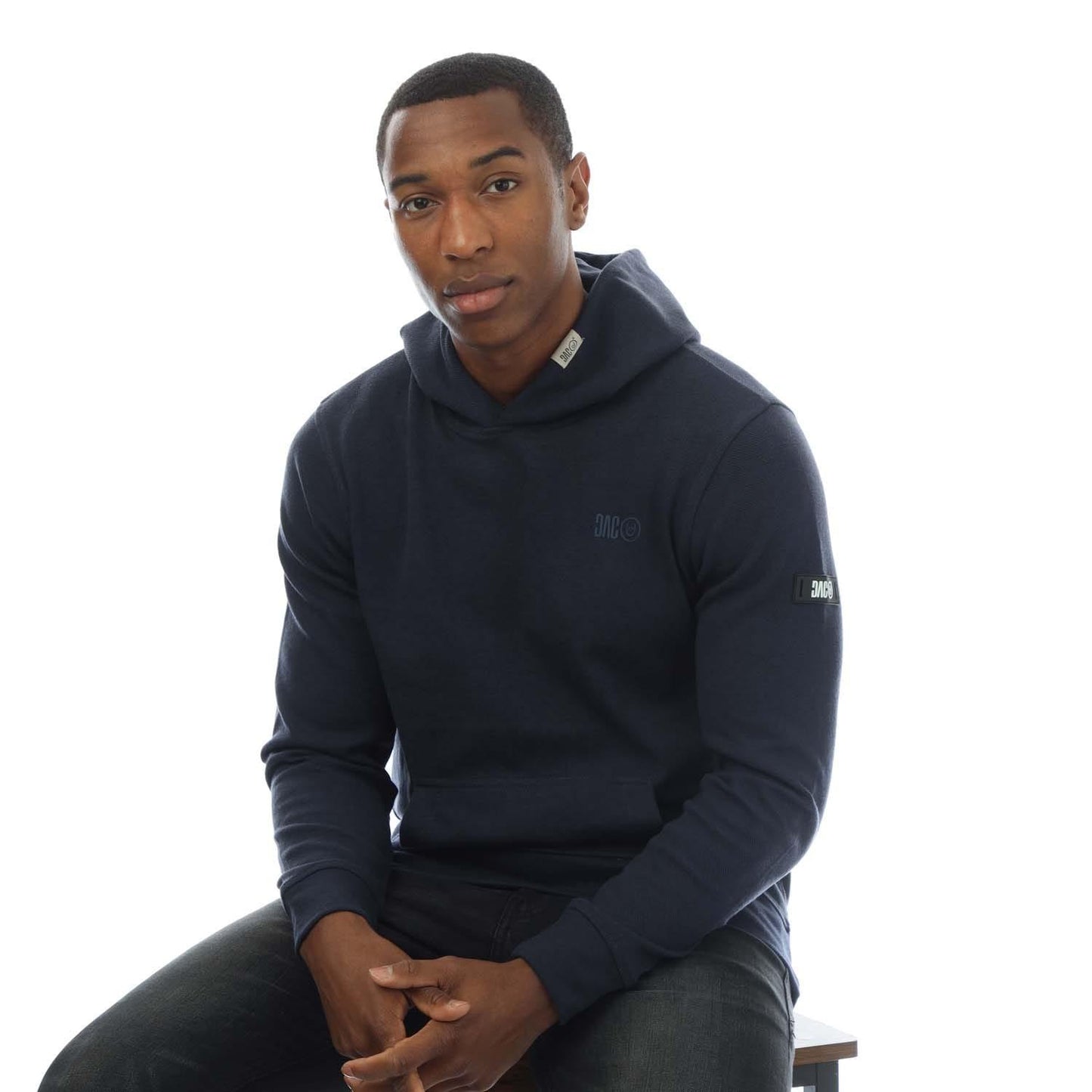 Navy - Lifestyle - Duck and Cover Mens Hannings Graphic Hoodie