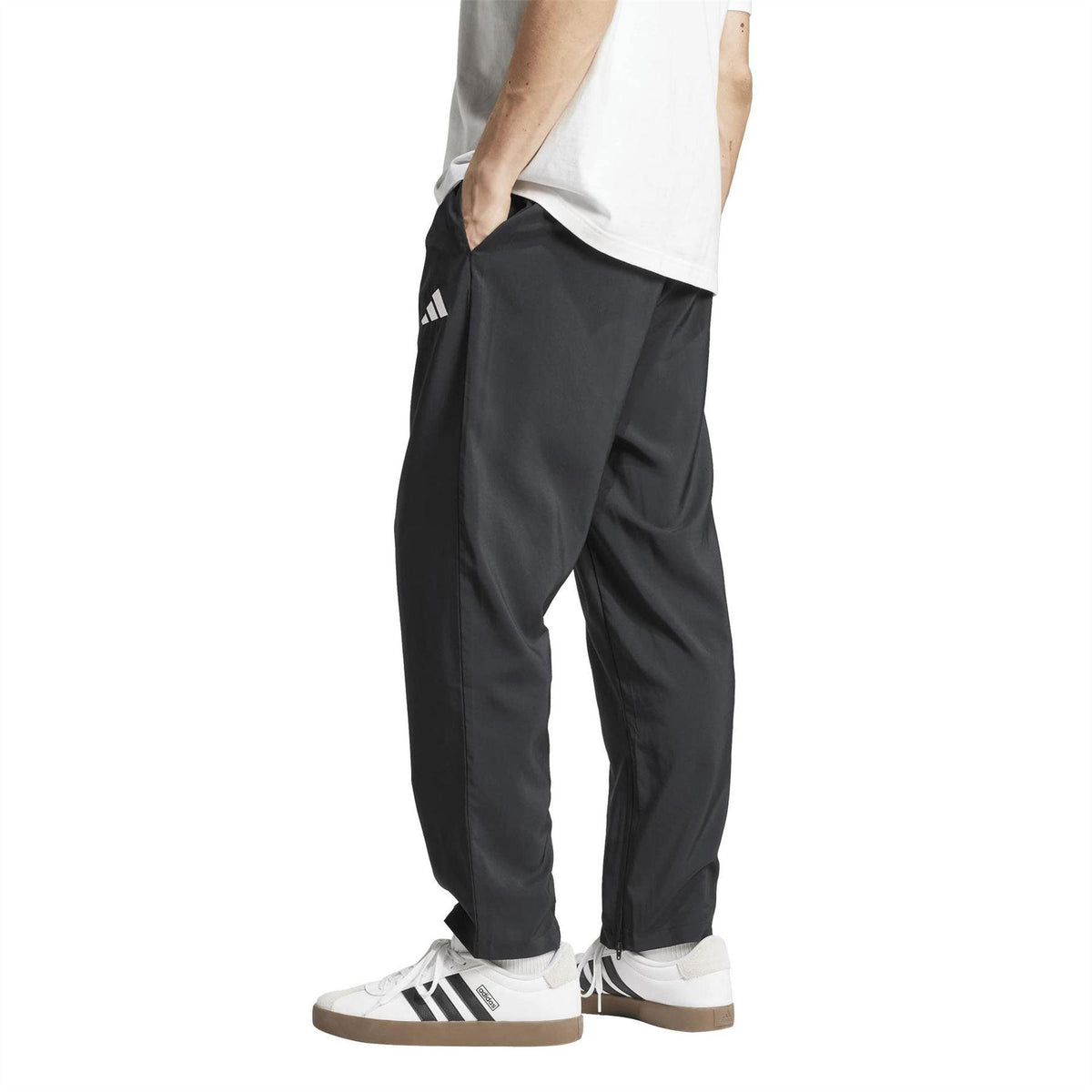 Black-White - Back - Adidas Mens Stanford Joggers