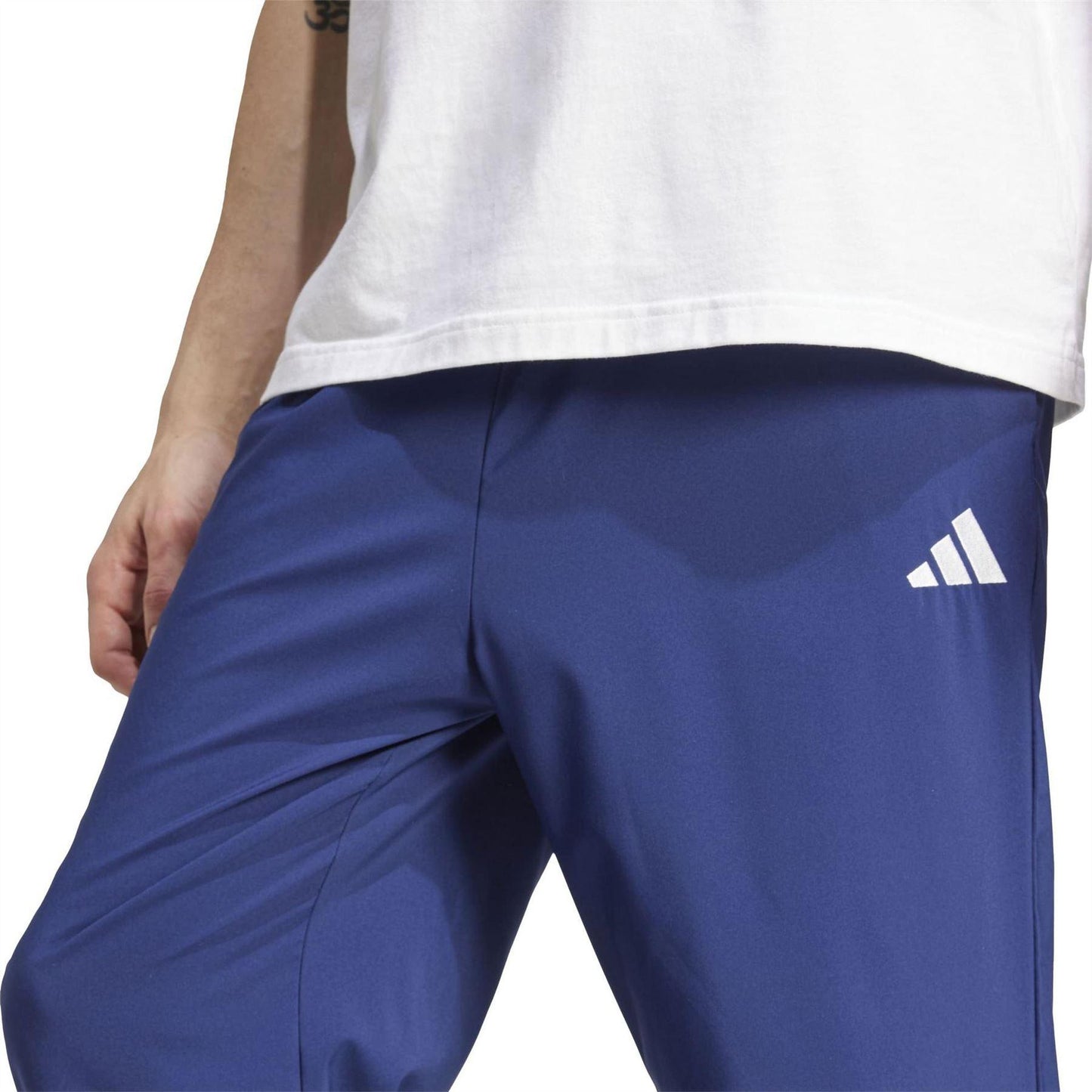 Dark Blue-White - Side - Adidas Mens Stanford Joggers