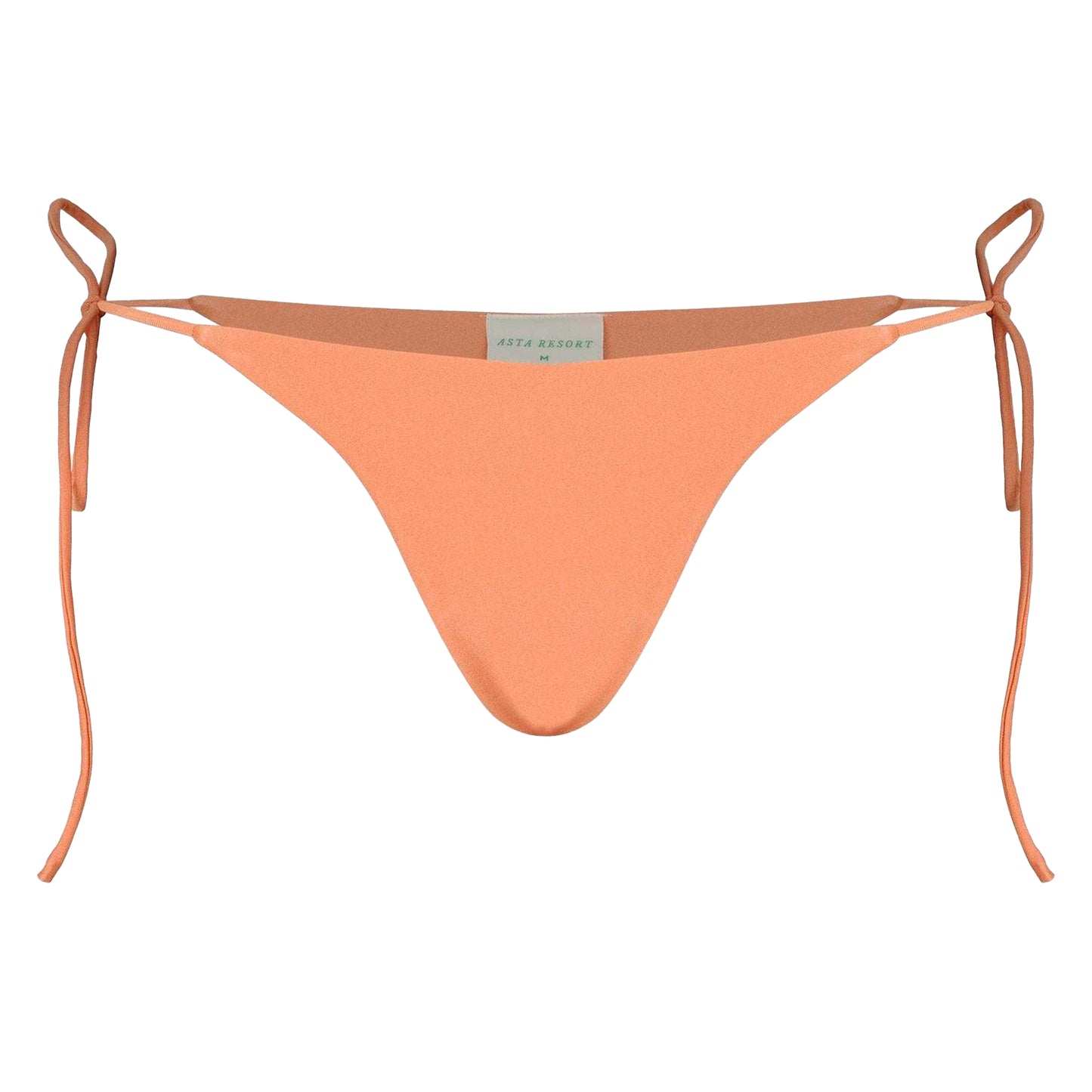 Tangerine - Front - Asta Resort Womens-Ladies Mia Tanga Side Tie Bikini Bottoms