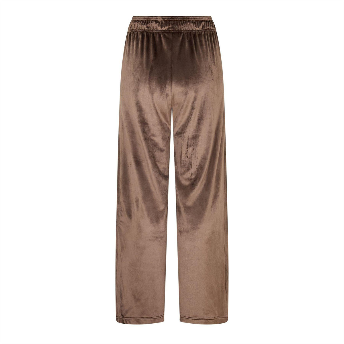Brown - Back - Nike Womens-Ladies Velour Wide Leg Trousers
