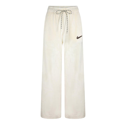 Coconut Milk - Front - Nike Womens-Ladies Velour Wide Leg Trousers