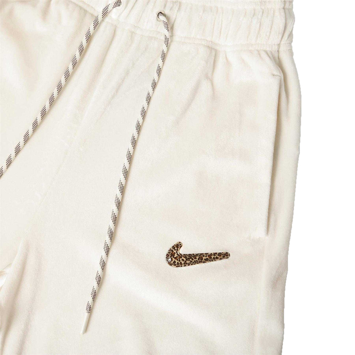 Coconut Milk - Side - Nike Womens-Ladies Velour Wide Leg Trousers