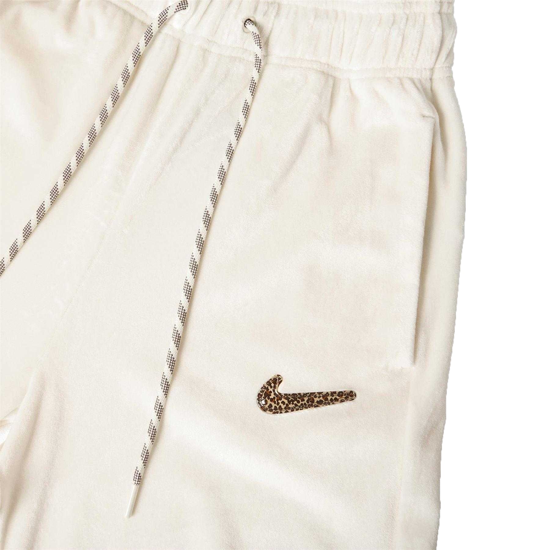 Coconut Milk - Side - Nike Womens-Ladies Velour Wide Leg Trousers