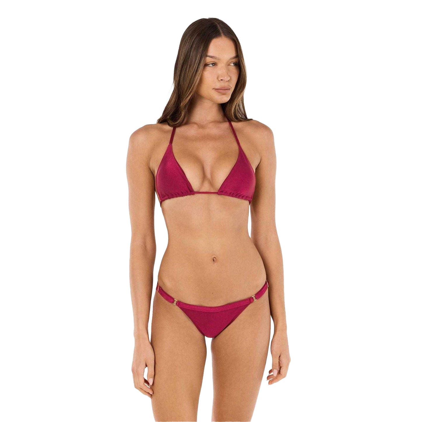 Maroon - Side - Grace Jacob Womens-Ladies Brazilian Briefs