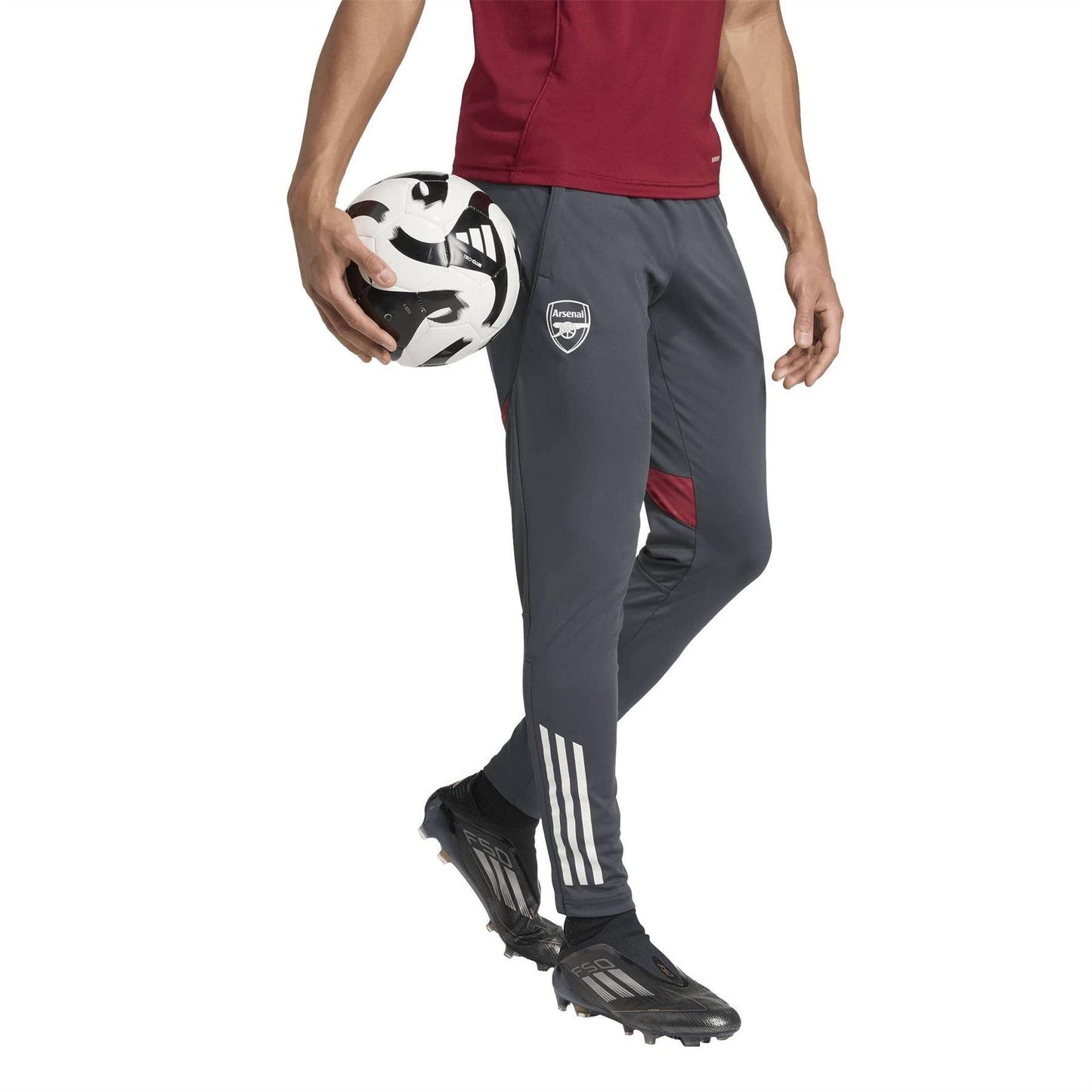Dark Grey - Pack Shot - Adidas Mens Arsenal FC Slim Jogging Bottoms