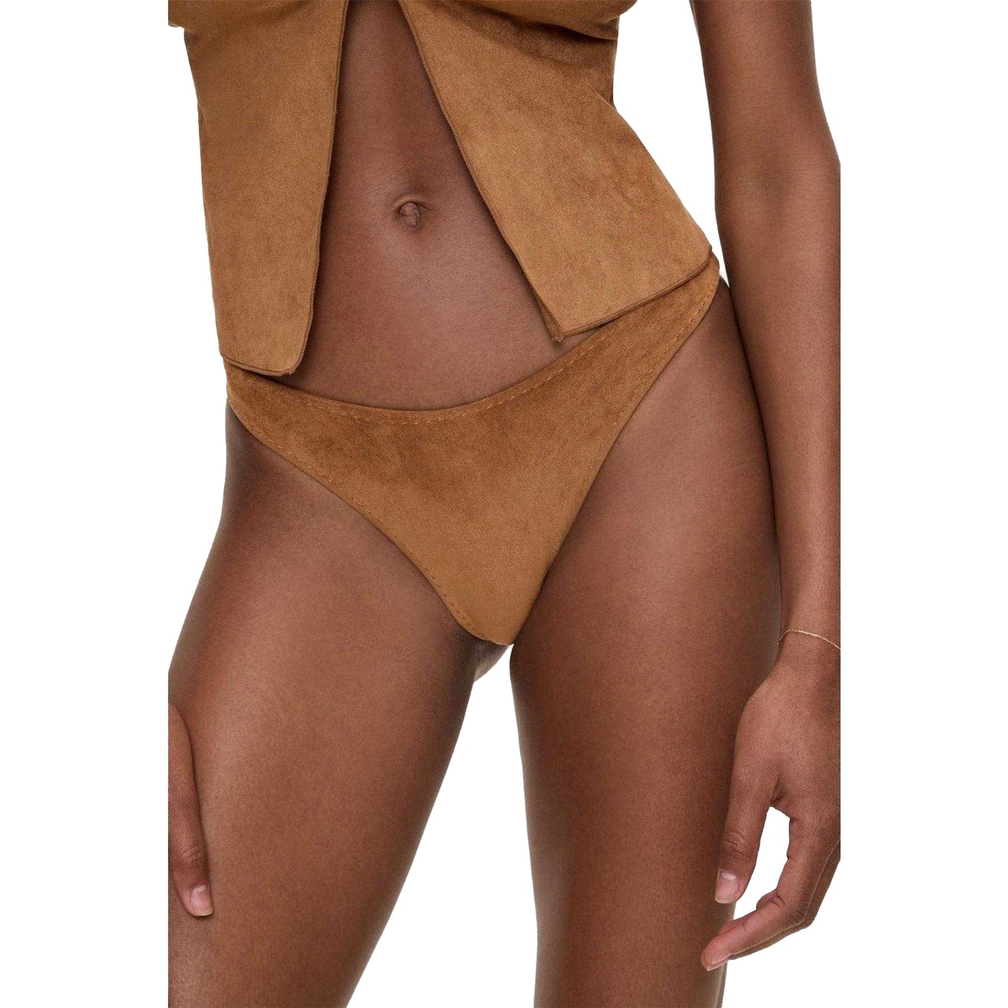 Sunkissed - Side - Frankies Bikinis Womens-Ladies X Bella Hadid Dove Bikini Bottoms