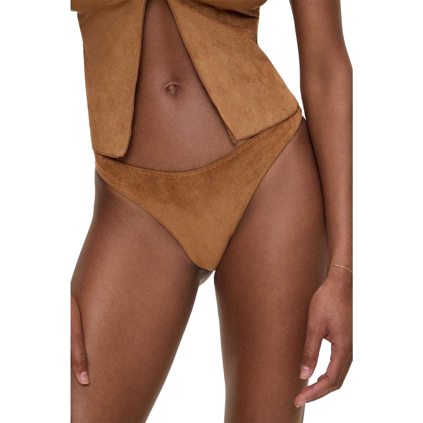 Sunkissed - Side - Frankies Bikinis Womens-Ladies X Bella Hadid Dove Bikini Bottoms