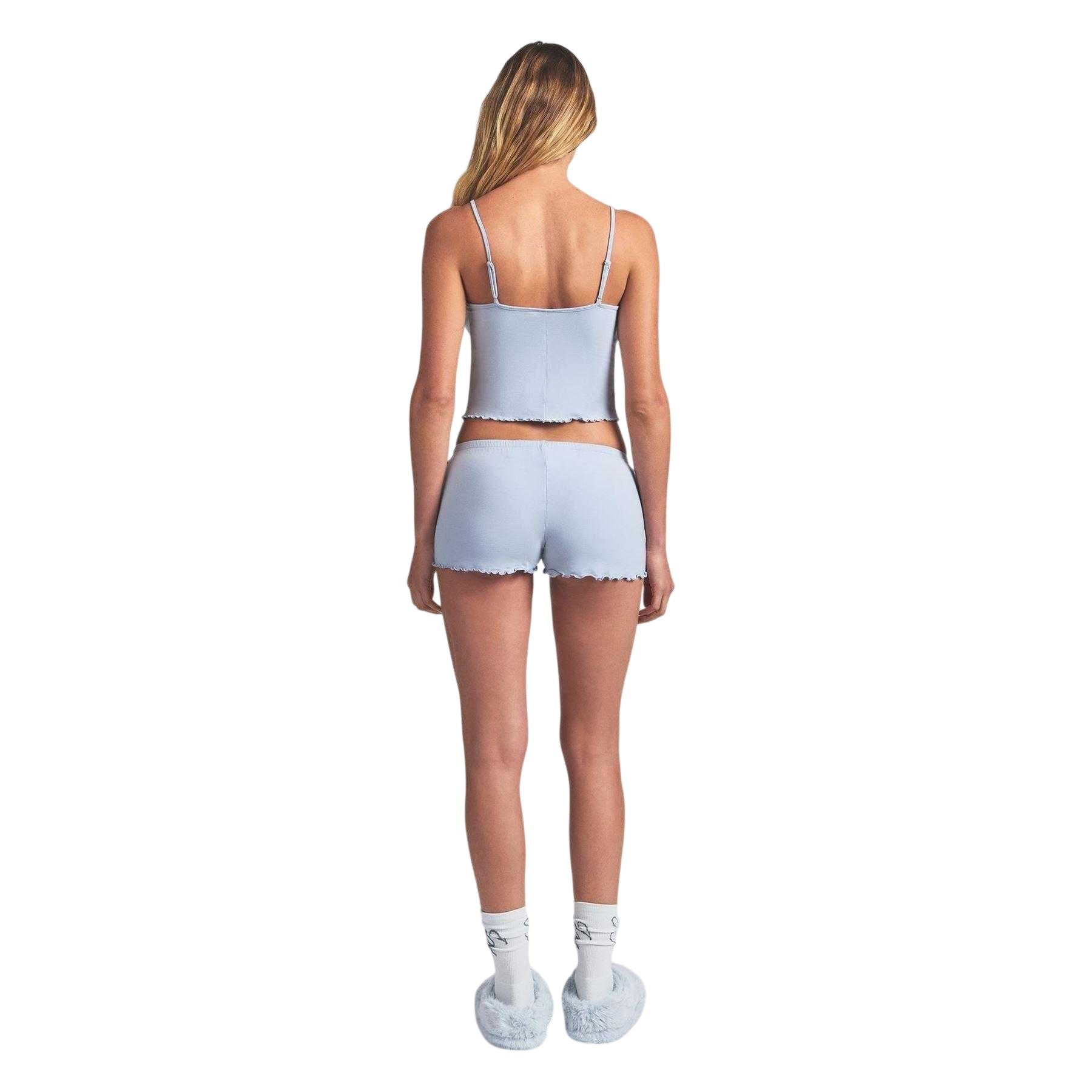 Zen Blue - Back - Skims Womens-Ladies Ruffled Pyjama Set