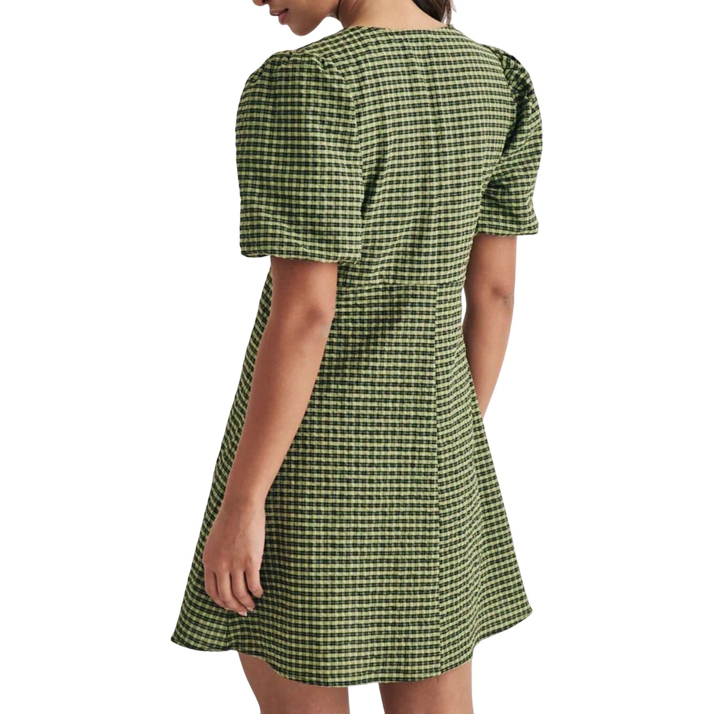 Green - Back - Nobody´s Child Womens-Ladies Liza Gingham Mini Dress