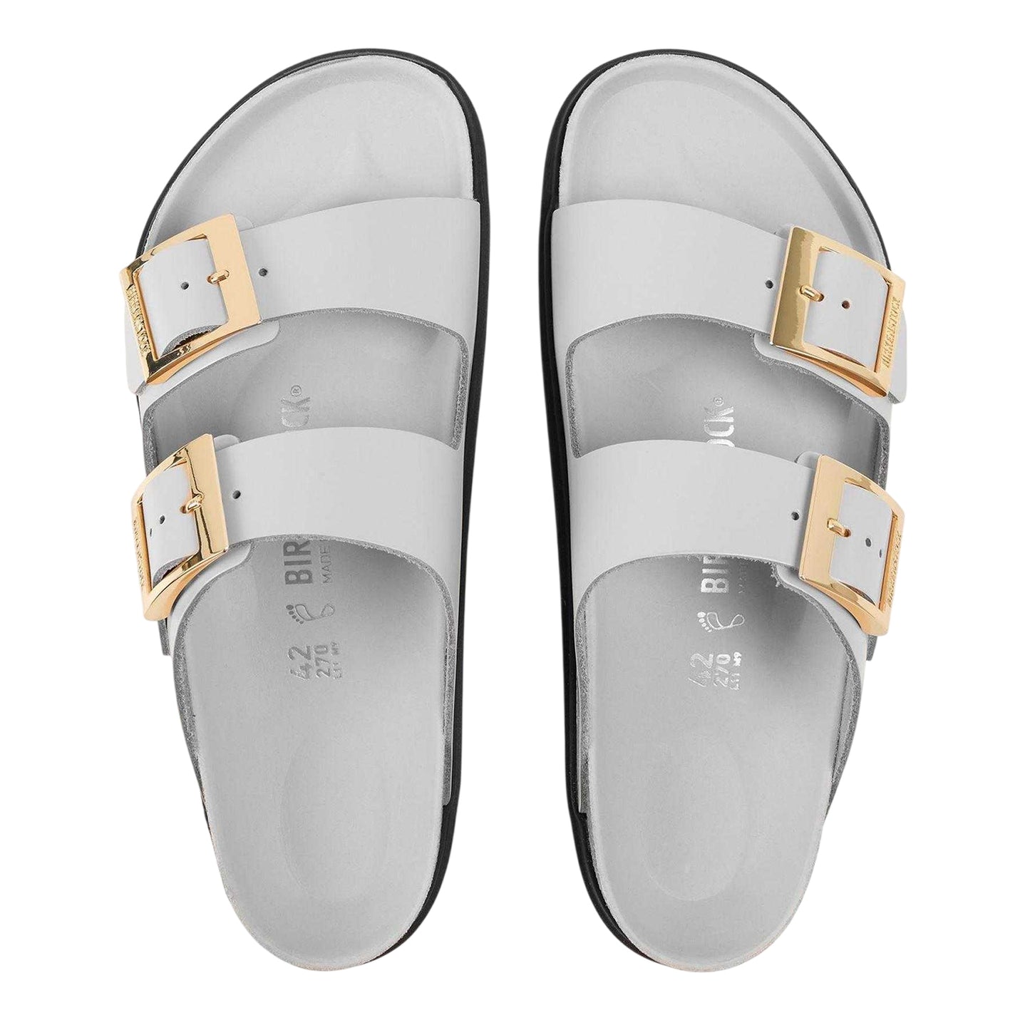 Stone - Side - Birkenstock Womens-Ladies Arizona Droplet Leather Sandals