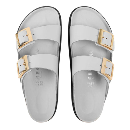 Stone - Side - Birkenstock Womens-Ladies Arizona Droplet Leather Sandals