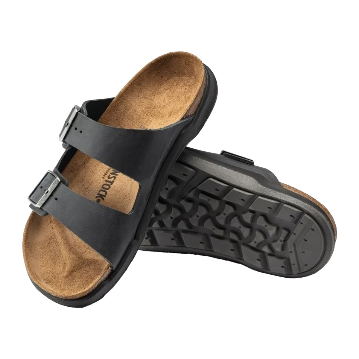 Black - Lifestyle - Birkenstock Womens-Ladies Arizona Leather Sandals