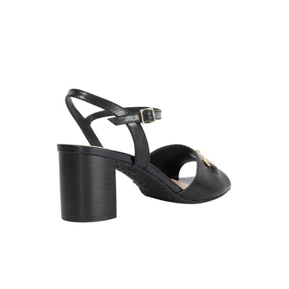 Black - Back - Dune London Womens-Ladies Jayar Suede Block Heel Sandals