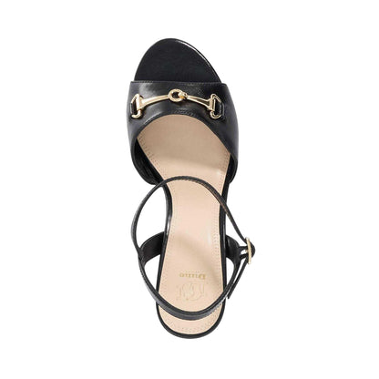 Black - Side - Dune London Womens-Ladies Jayar Suede Block Heel Sandals