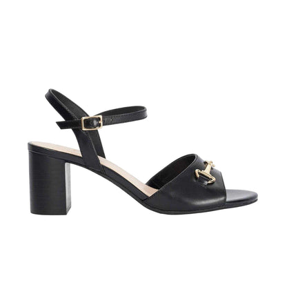 Black - Front - Dune London Womens-Ladies Jayar Suede Block Heel Sandals