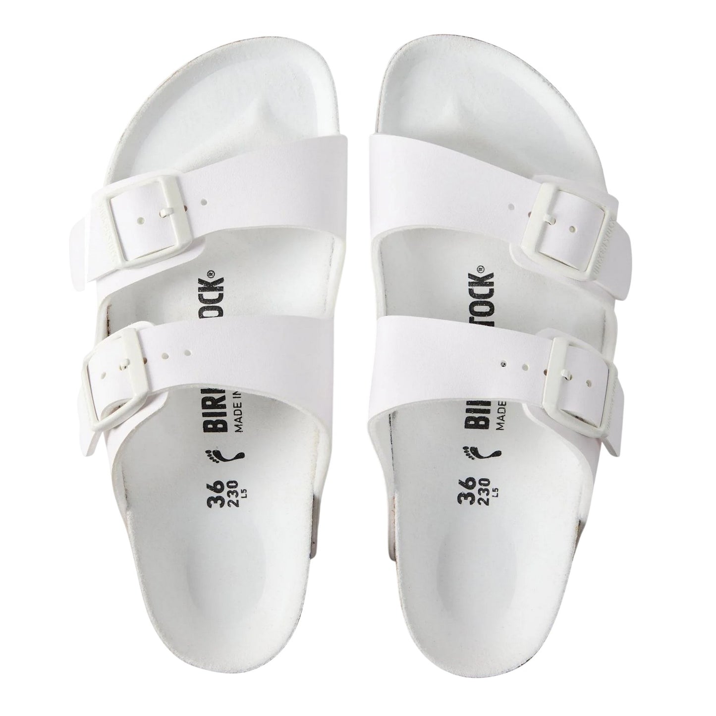 Triple White - Lifestyle - Birkenstock Womens-Ladies Arizona Birk Flur Sandals