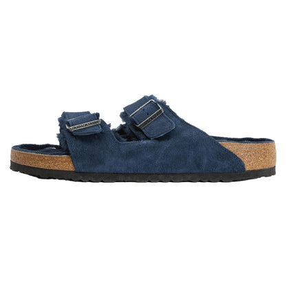 Navy - Back - Birkenstock Mens Arizona Suede Sandals