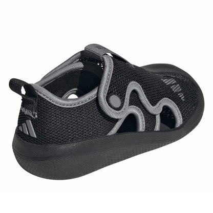 Core Black-Grey - Back - Adidas Baby Altaventure Adjustable Strap Flat Sports Sandals