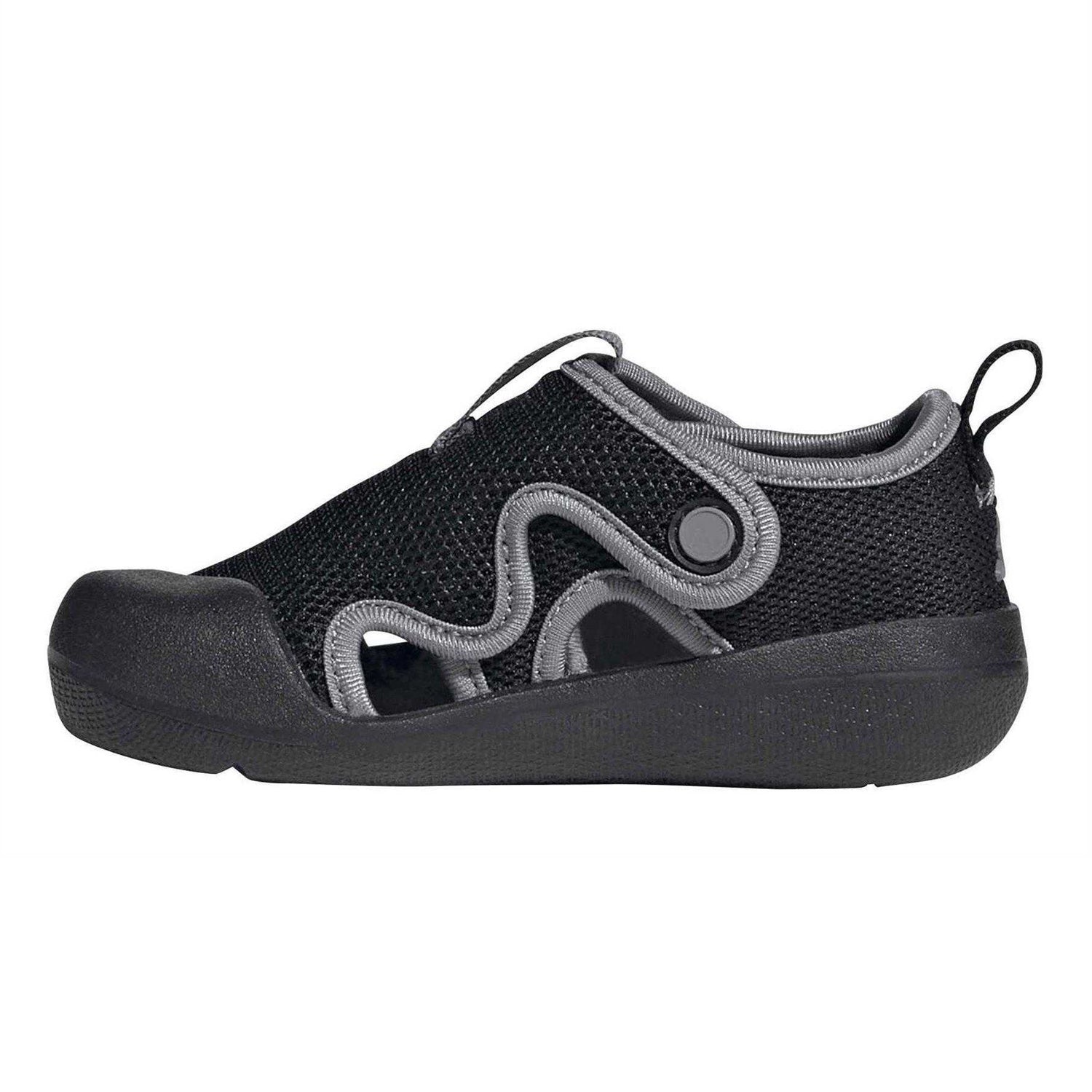 Core Black-Grey - Side - Adidas Baby Altaventure Adjustable Strap Flat Sports Sandals