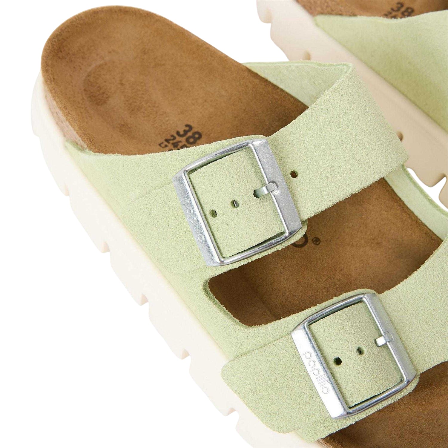 Lime - Lifestyle - Birkenstock Womens-Ladies Arizona Suede Chunky Sandals