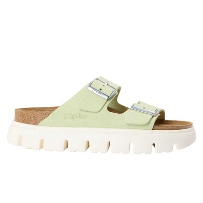 Lime - Front - Birkenstock Womens-Ladies Arizona Suede Chunky Sandals