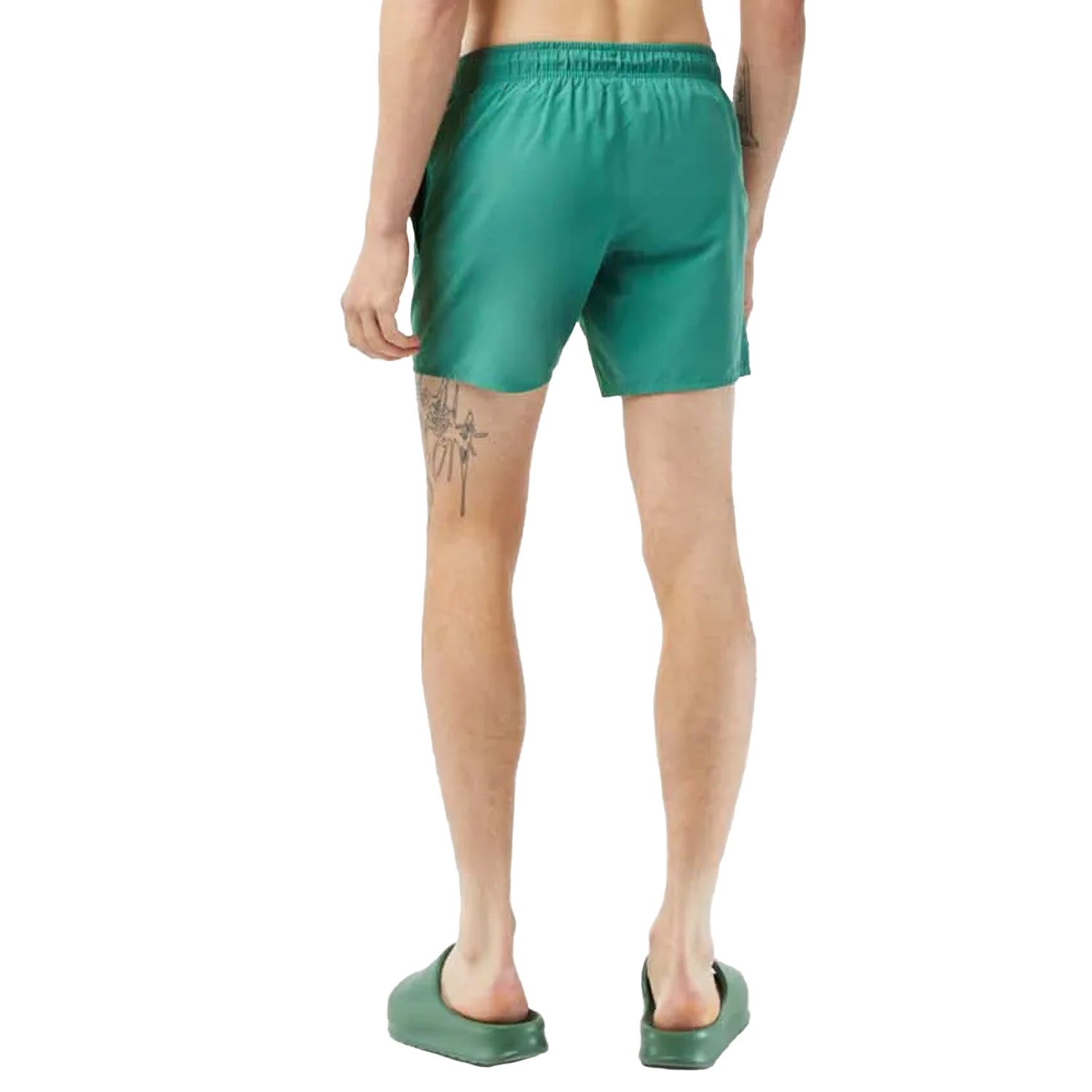 Green - Back - Lacoste Mens Quick Dry Swim Shorts