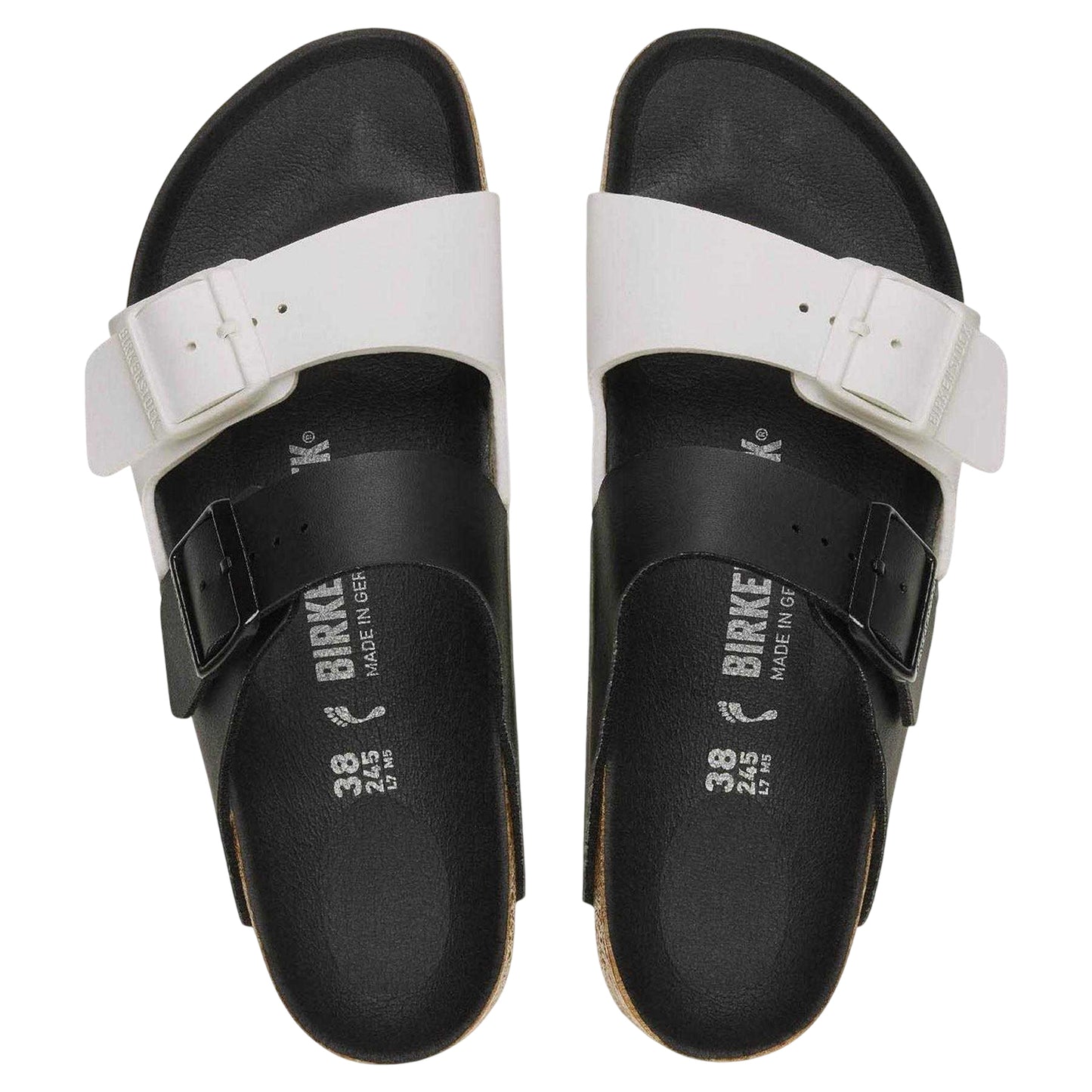 Black - Side - Birkenstock Womens-Ladies Arizona Split B Split Open Toe Flat Sandals