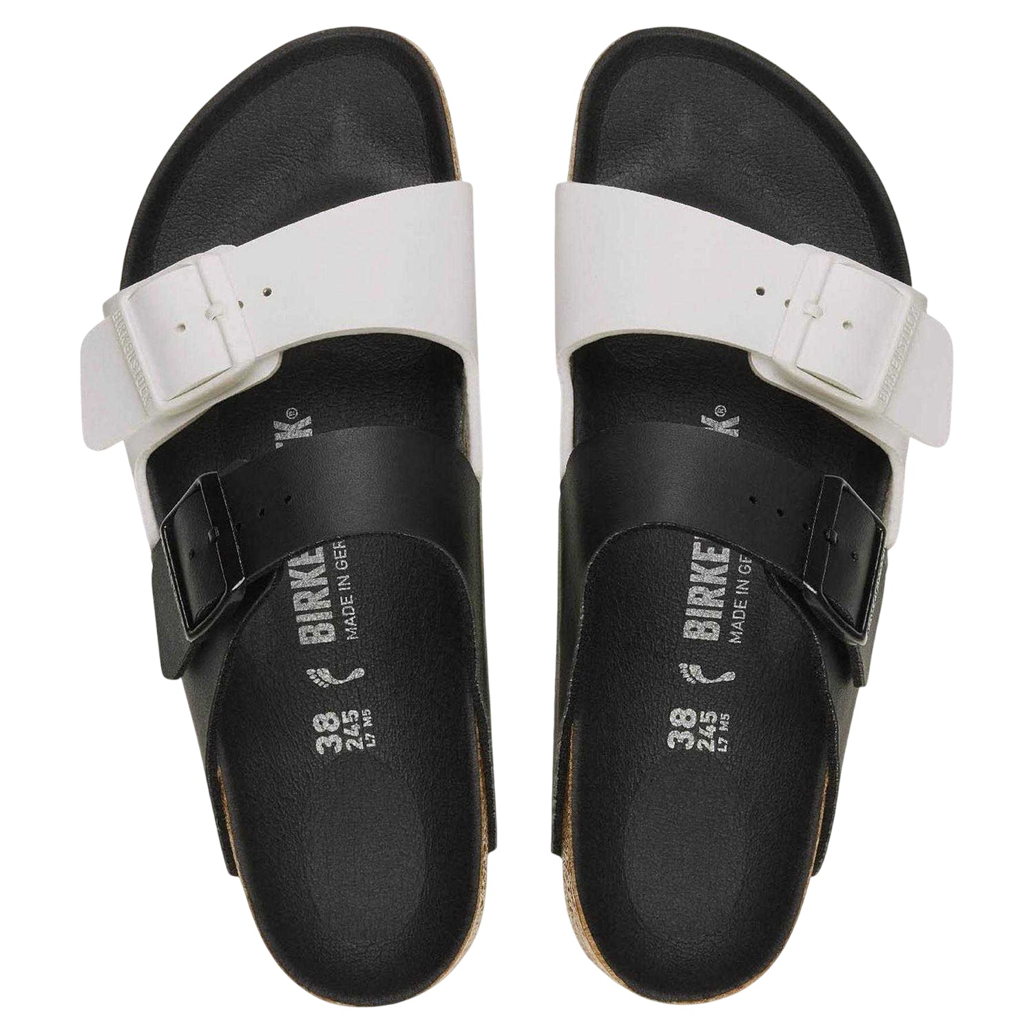 Black - Side - Birkenstock Womens-Ladies Arizona Split B Split Open Toe Flat Sandals