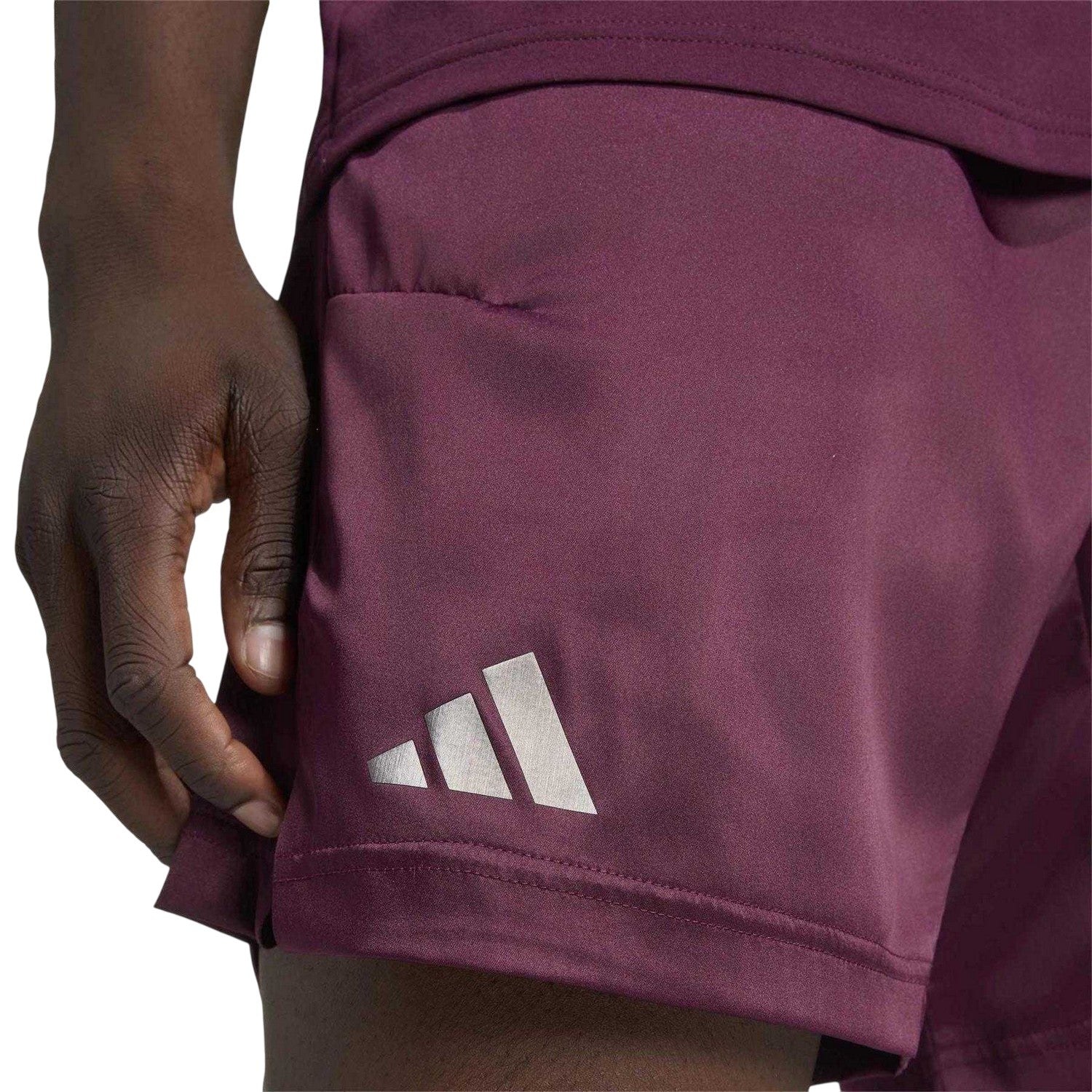 Maroon - Side - Adidas Mens US Climacool Shorts