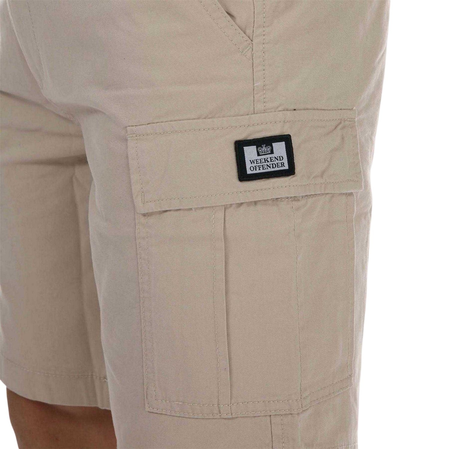 Stone - Side - Weekend Offender Mens High Desert Cargo Shorts