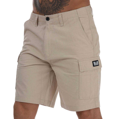 Stone - Front - Weekend Offender Mens High Desert Cargo Shorts
