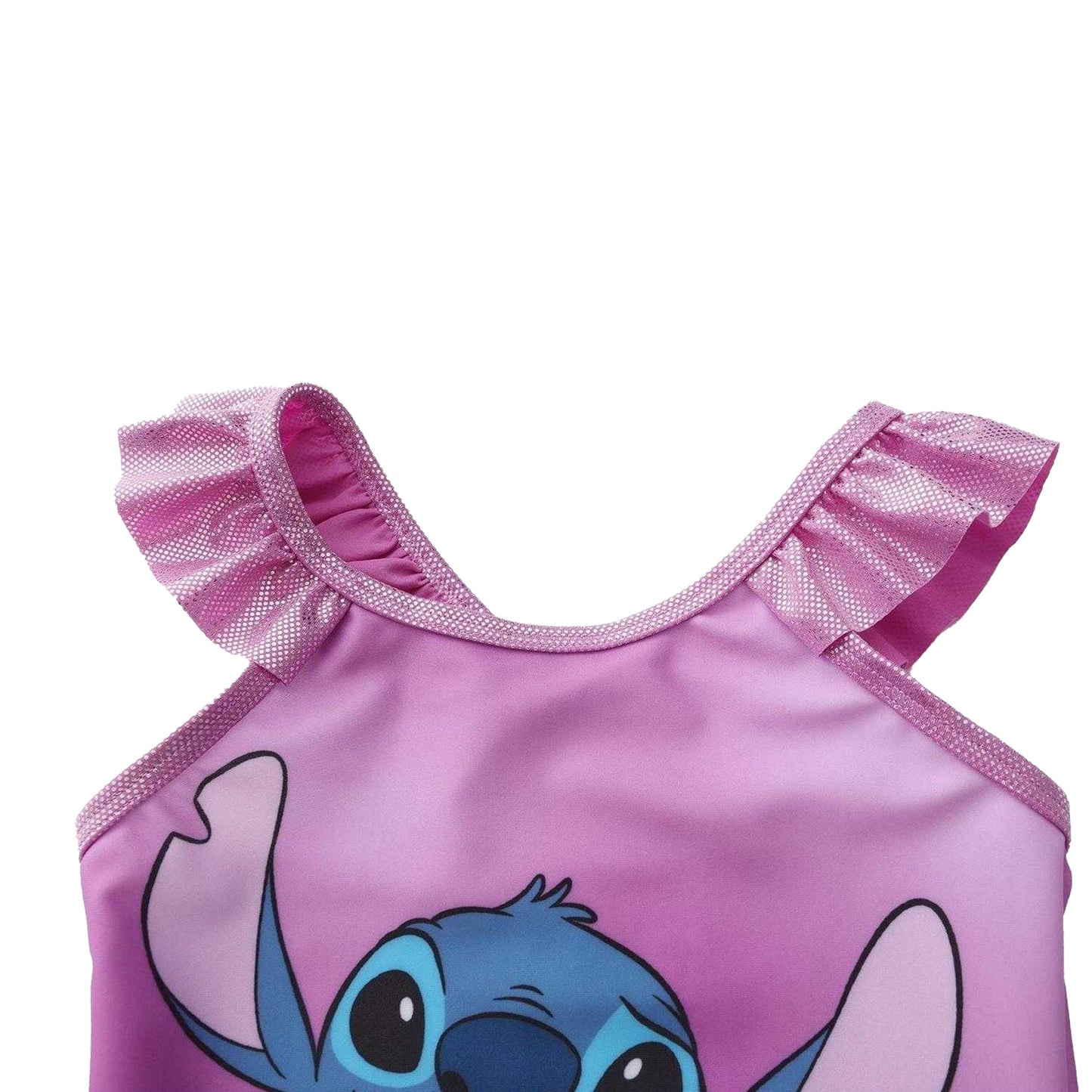 Purple - Side - Lilo & Stitch Girls Stitch Printed One Piece Swimsuit