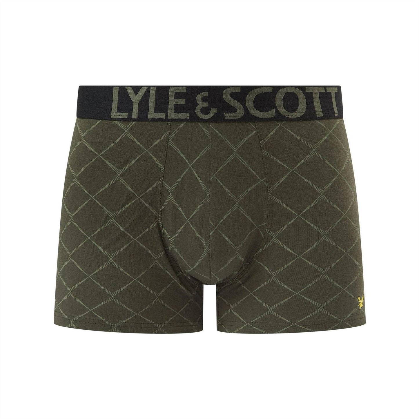 Green-Black - Side - Lyle & Scott Mens Lucian Boxer Shorts (Pack of 3)