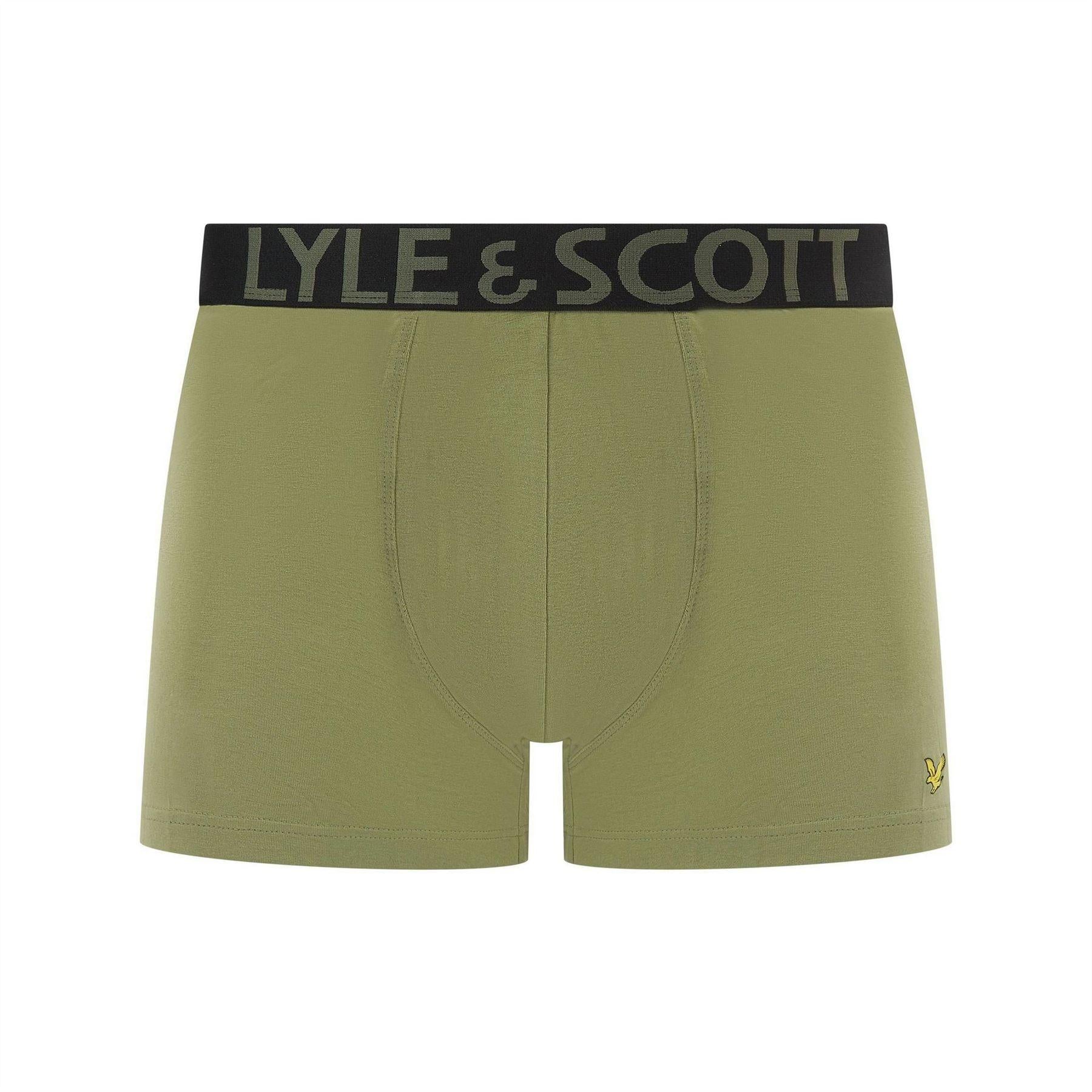 Green-Black - Lifestyle - Lyle & Scott Mens Lucian Boxer Shorts (Pack of 3)