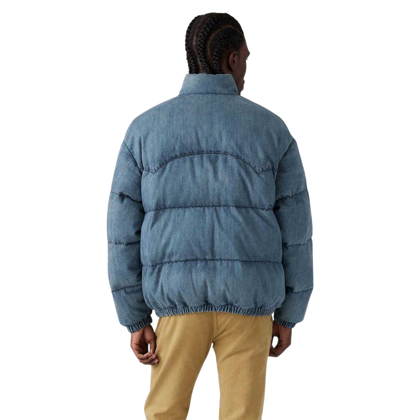 Sidetracked - Back - Levis Mens Denim Puffer Jacket