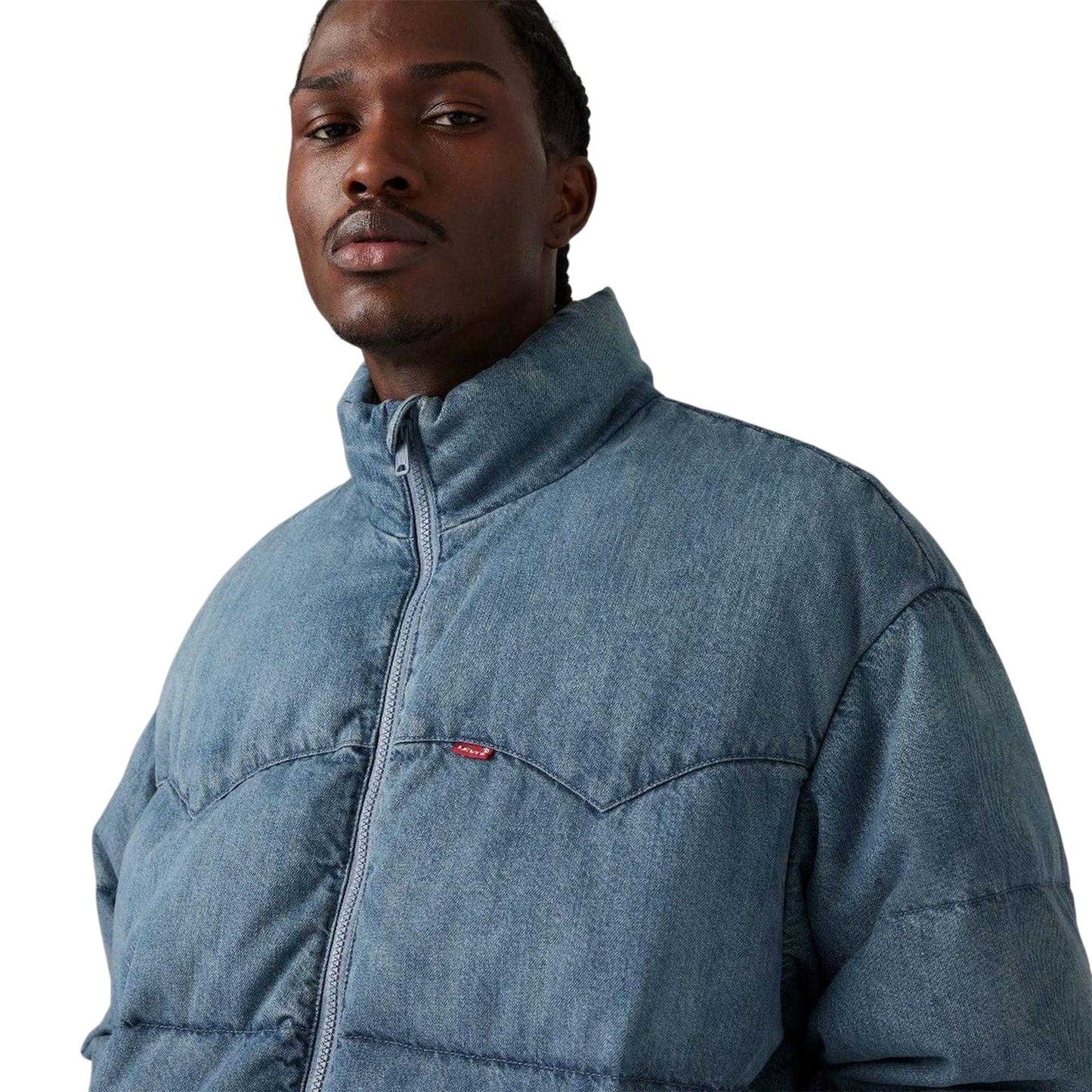 Sidetracked - Side - Levis Mens Denim Puffer Jacket