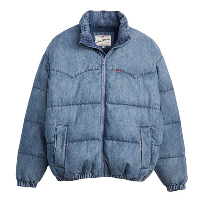 Sidetracked - Front - Levis Mens Denim Puffer Jacket