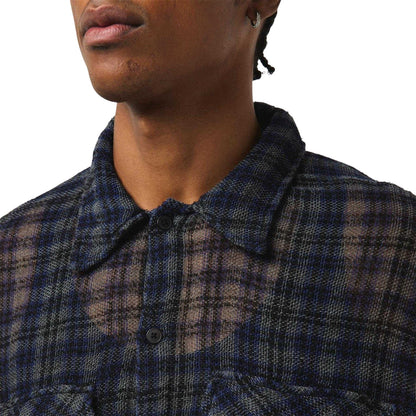 Blue Check - Side - Represent Mens Utility Overshirt