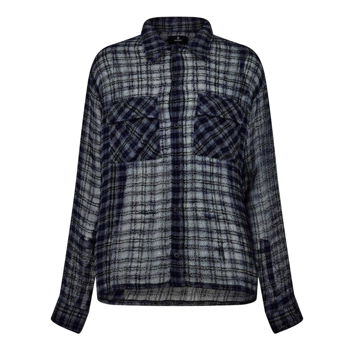 Blue Check - Front - Represent Mens Utility Overshirt