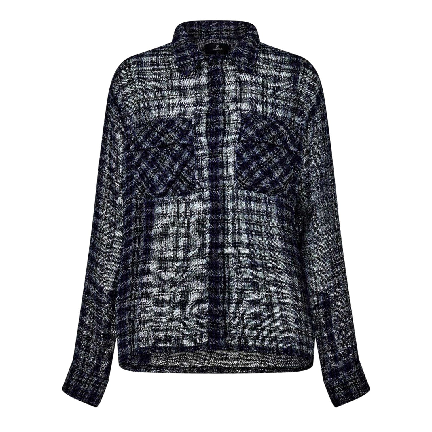 Blue Check - Front - Represent Mens Utility Overshirt
