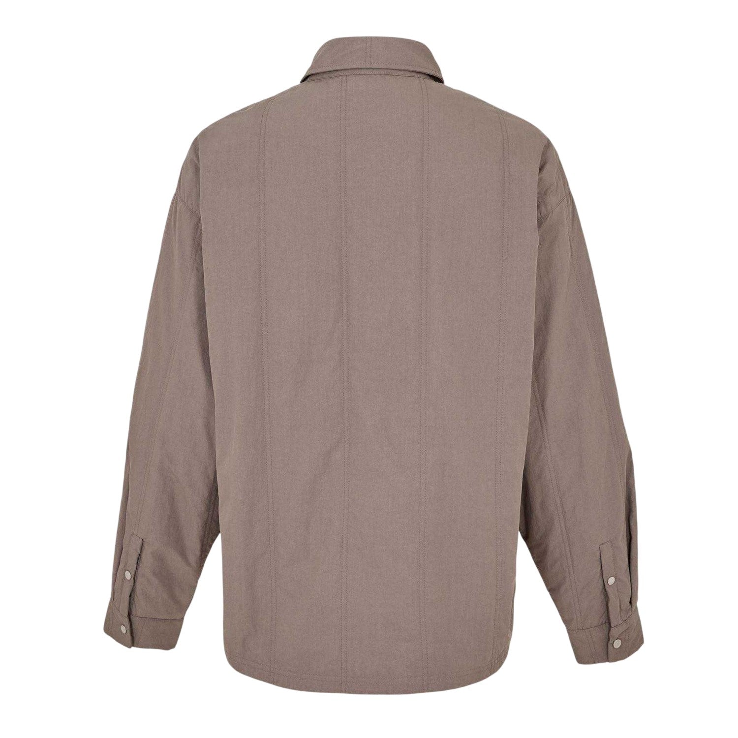 Mid Grey - Back - Represent Mens Plain Relaxed Fit Overshirt