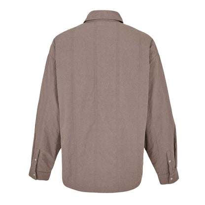 Mid Grey - Back - Represent Mens Plain Relaxed Fit Overshirt