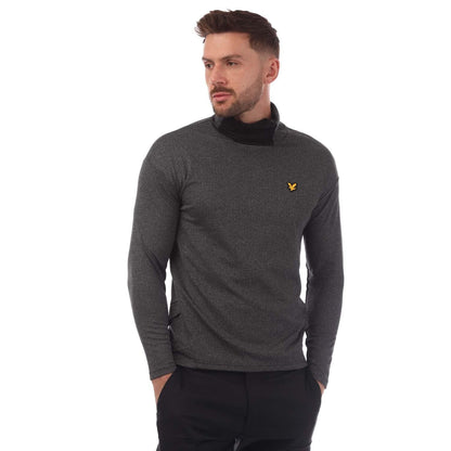 Black - Front - Lyle & Scott Mens Snood Summer Midlayer