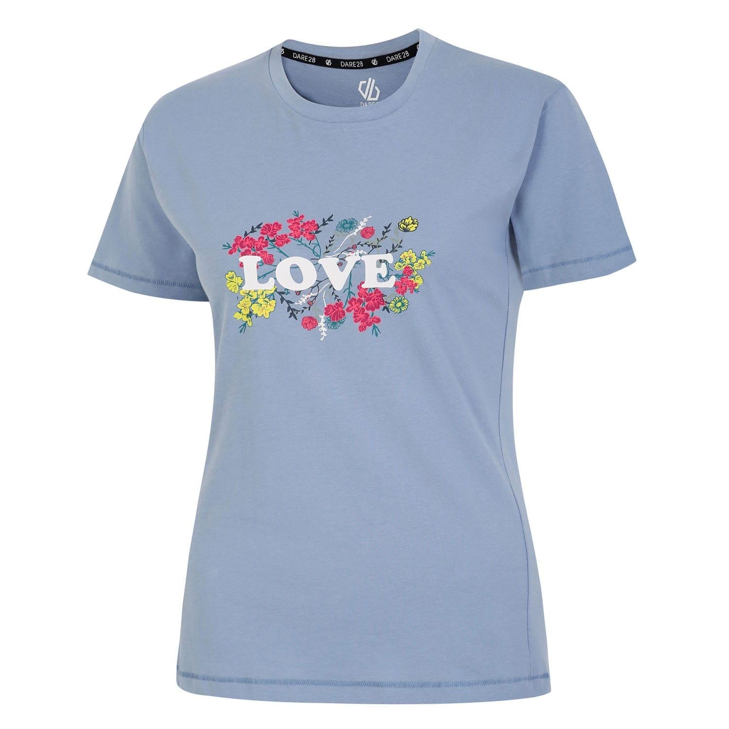 Light Blue - Side - Dare 2B Womens-Ladies Tranquility II Love T-Shirt